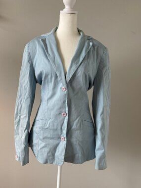 L.L. Bean Light Blue Oversized Blazer